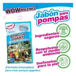 WOWMAZING Juguetes Al Aire Libre*3 Sobres Pompas Gigantes