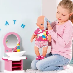 Baby Born Munecas Y Peluches*Accesorio De Muneca Bebe Bano Lavabo Hora De Lavarse Los Dientes
