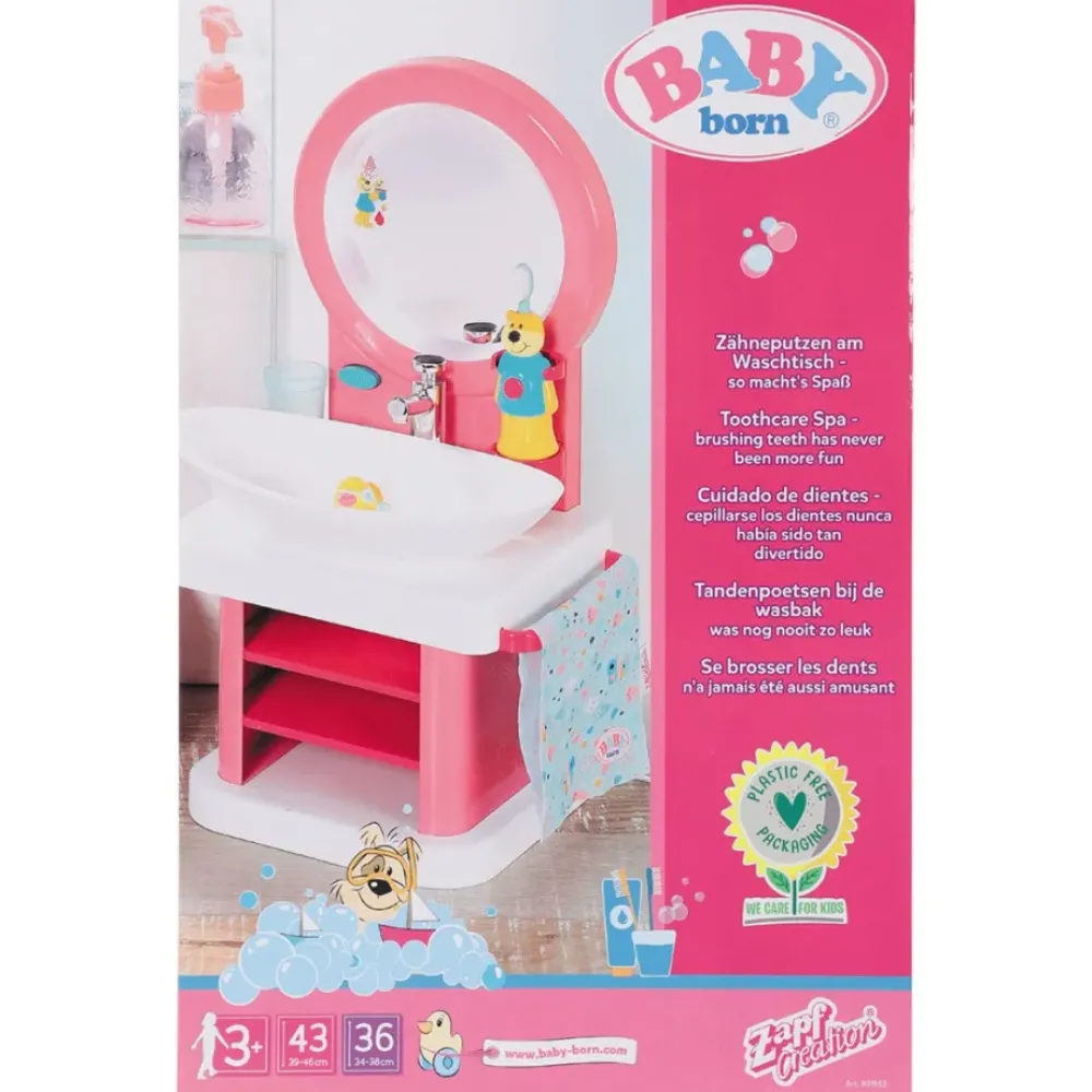 Baby Born Munecas Y Peluches*Accesorio De Muneca Bebe Bano Lavabo Hora De Lavarse Los Dientes