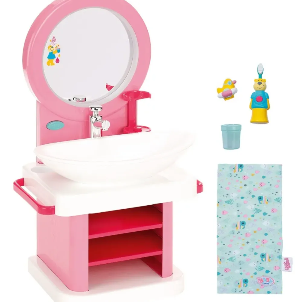 Baby Born Munecas Y Peluches*Accesorio De Muneca Bebe Bano Lavabo Hora De Lavarse Los Dientes