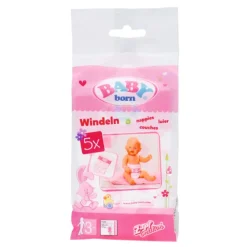 Baby Born Munecas Y Peluches*Accesorio Para Muneca Bebe Pack De 5 Panales