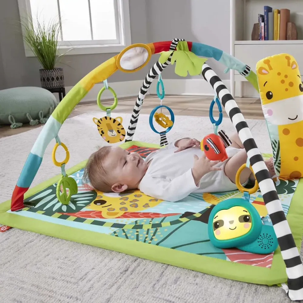 Fisher-Price Preescolar*Alfombra Gimnasio Sensorial Selva Tropical 3 En 1