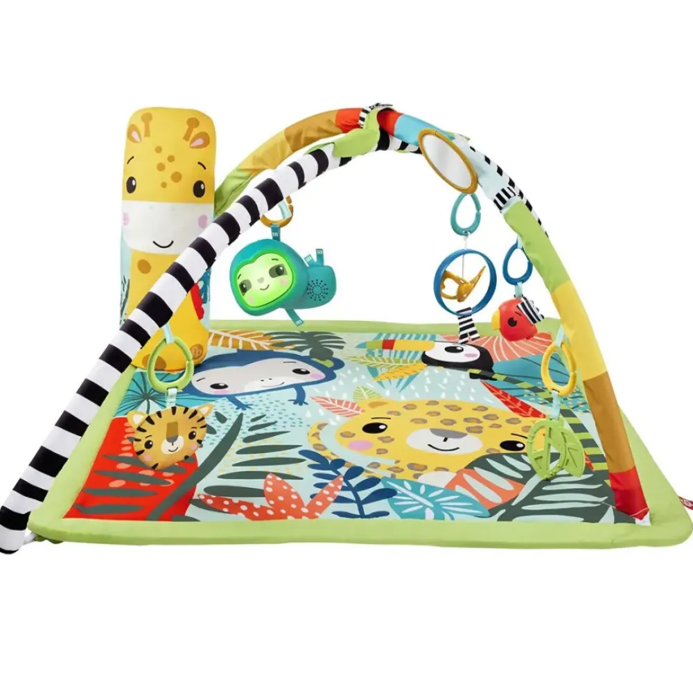 Fisher-Price Preescolar*Alfombra Gimnasio Sensorial Selva Tropical 3 En 1