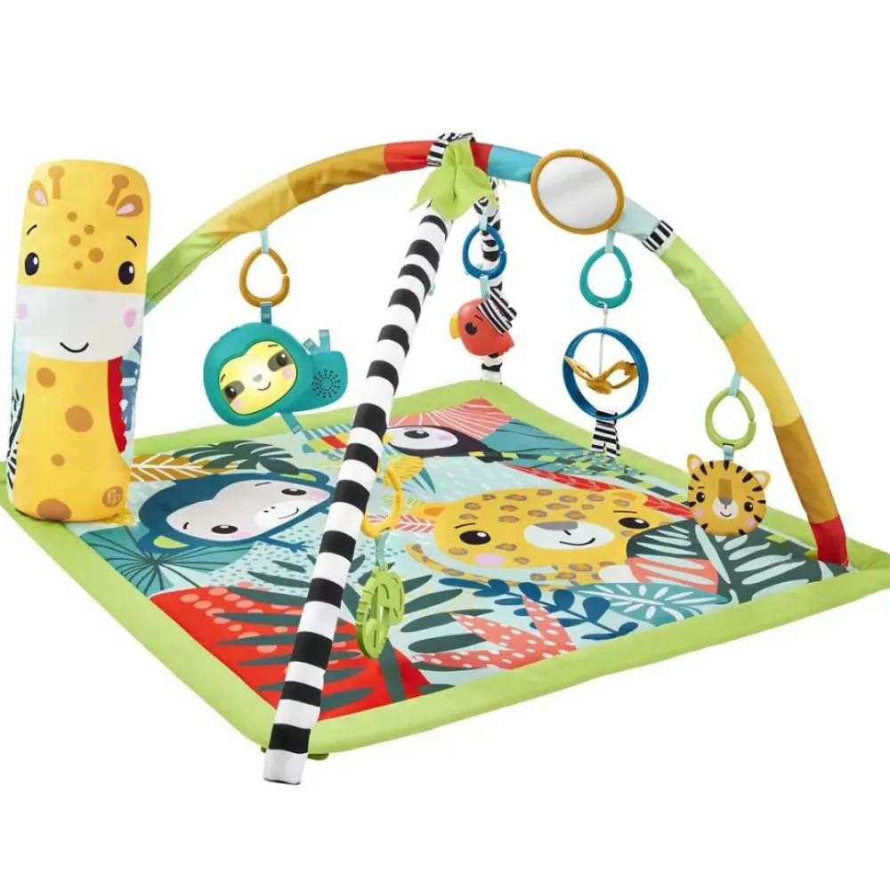 Fisher-Price Preescolar*Alfombra Gimnasio Sensorial Selva Tropical 3 En 1