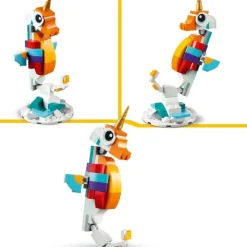 LEGO Puzzles Y Construcciones*Animales De Juguete Para Construir Unicornio Magico Y Pavo Real Creator 3 En 1