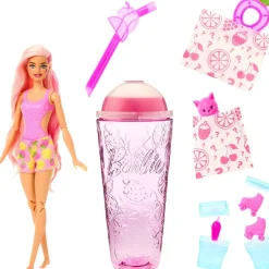 Barbie Munecas Y Peluches* Pop! Reveal Frutas Muneca Que Revela Sus Colores Con Accesorios Sorpresa Fresa