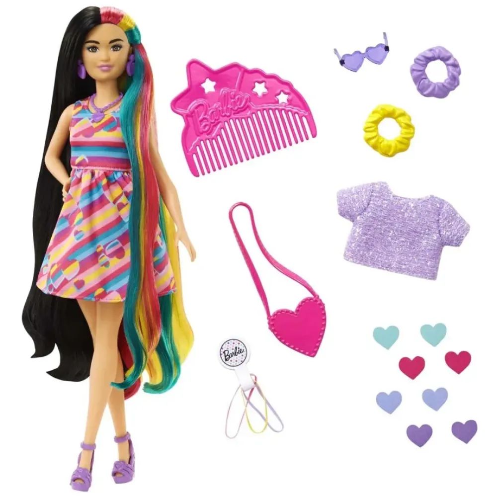 Barbie Munecas Y Peluches* Totally Hair Pelo Extralargo Corazon
