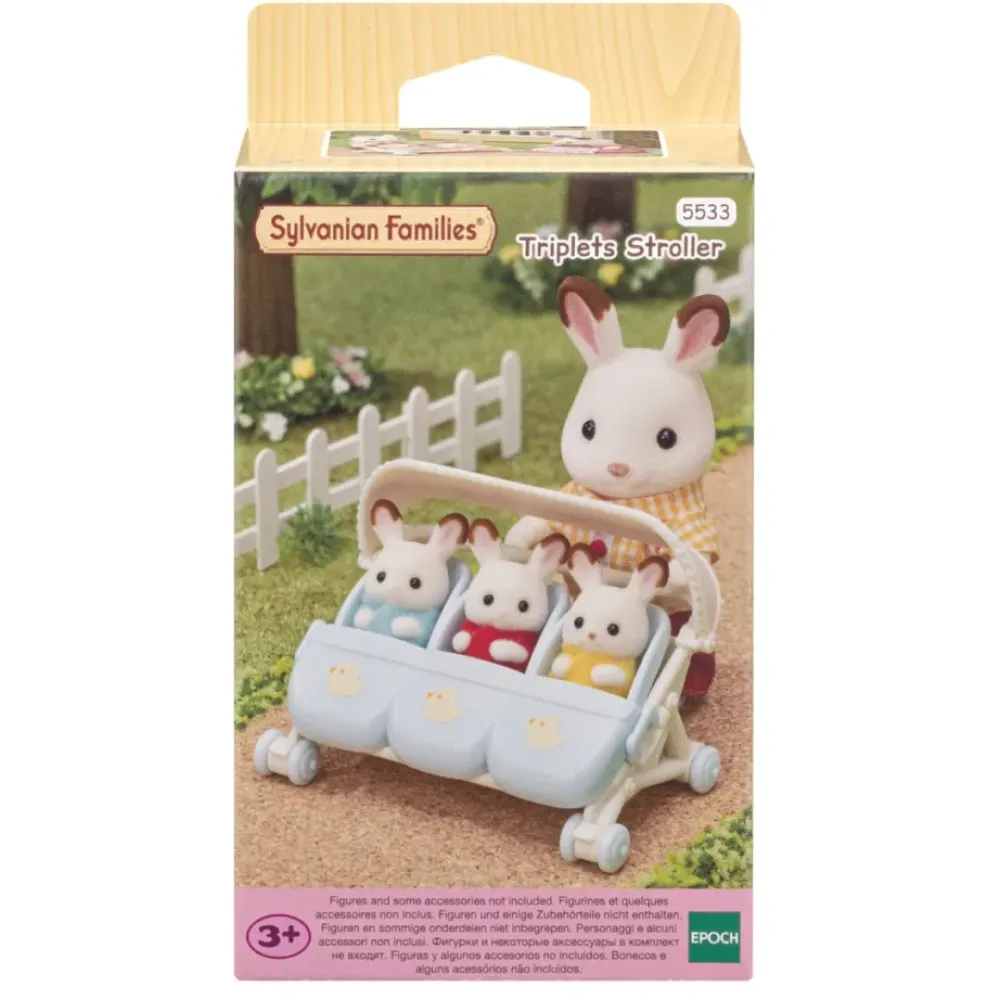 Sylvanian Families Munecas Y Peluches*Carrito De Trillizos