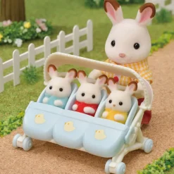 Sylvanian Families Munecas Y Peluches*Carrito De Trillizos