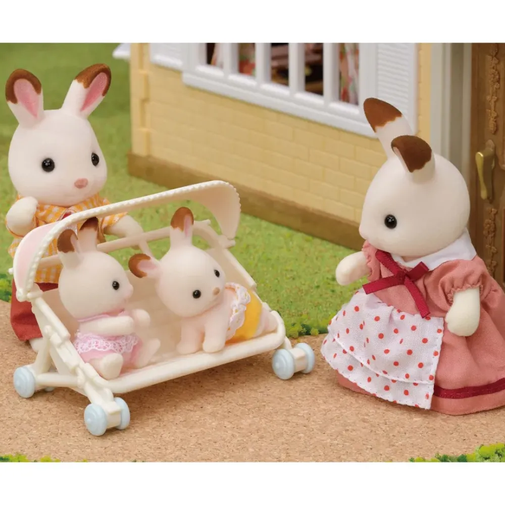 Sylvanian Families Munecas Y Peluches*Carrito De Trillizos