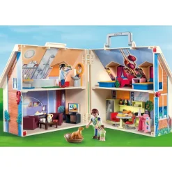 Playmobil Muñecos Articulados*Casa De Munecas Maletin De Juguete Con Muebles Dollhouse