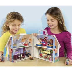 Playmobil Muñecos Articulados*Casa De Munecas Maletin De Juguete Con Muebles Dollhouse