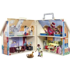 Playmobil Muñecos Articulados*Casa De Munecas Maletin De Juguete Con Muebles Dollhouse