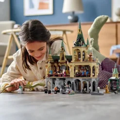 LEGO Puzzles Y Construcciones*Castillo De Juguete Para Construir Hogwarts: Camara Secreta Con Basilisco Y Mini Figura Dorada Wizarding World Harry Potter