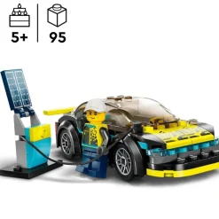 LEGO Puzzles Y Construcciones*Coche De Juguete Para Construir Deportivo Electrico Y Mini Figura De Piloto City