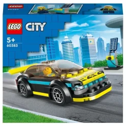 LEGO Puzzles Y Construcciones*Coche De Juguete Para Construir Deportivo Electrico Y Mini Figura De Piloto City