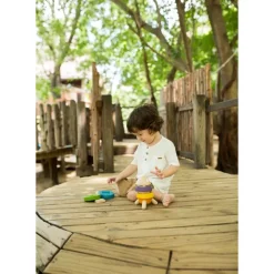 Plantoys Preescolar*Cohete Apilable Juguete De Madera