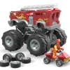 Hot Wheels Puzzles Y Construcciones*Conjunto De Construccion Del Monster Truck 5-Alarm De De Mega