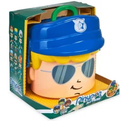 PINYPON ACTION Muñecos Articulados*Contenedor Cabezon Policia Y Monstruos