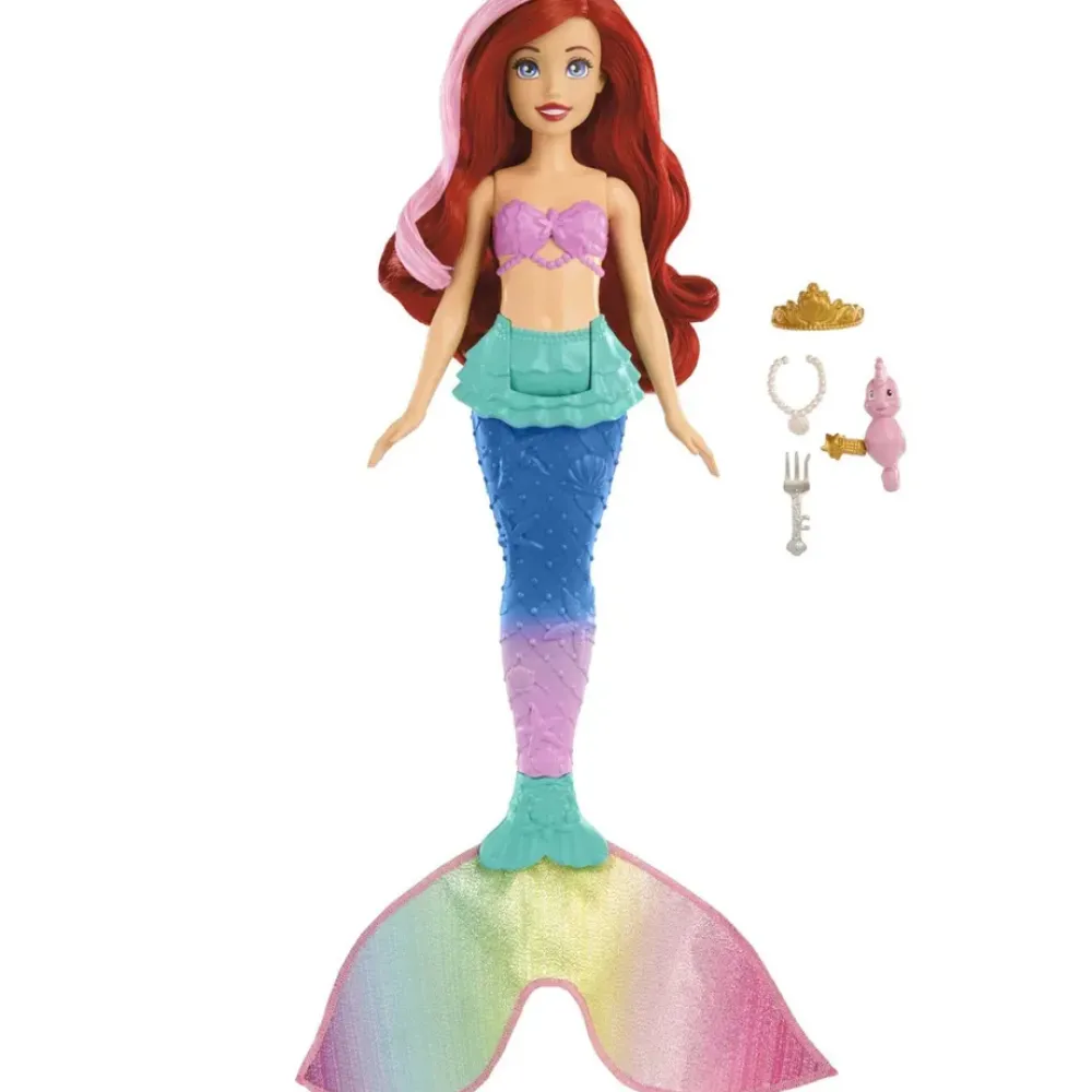 Mattel Munecas Y Peluches*Disney Princess Ariel Cambia De Color Y Nada