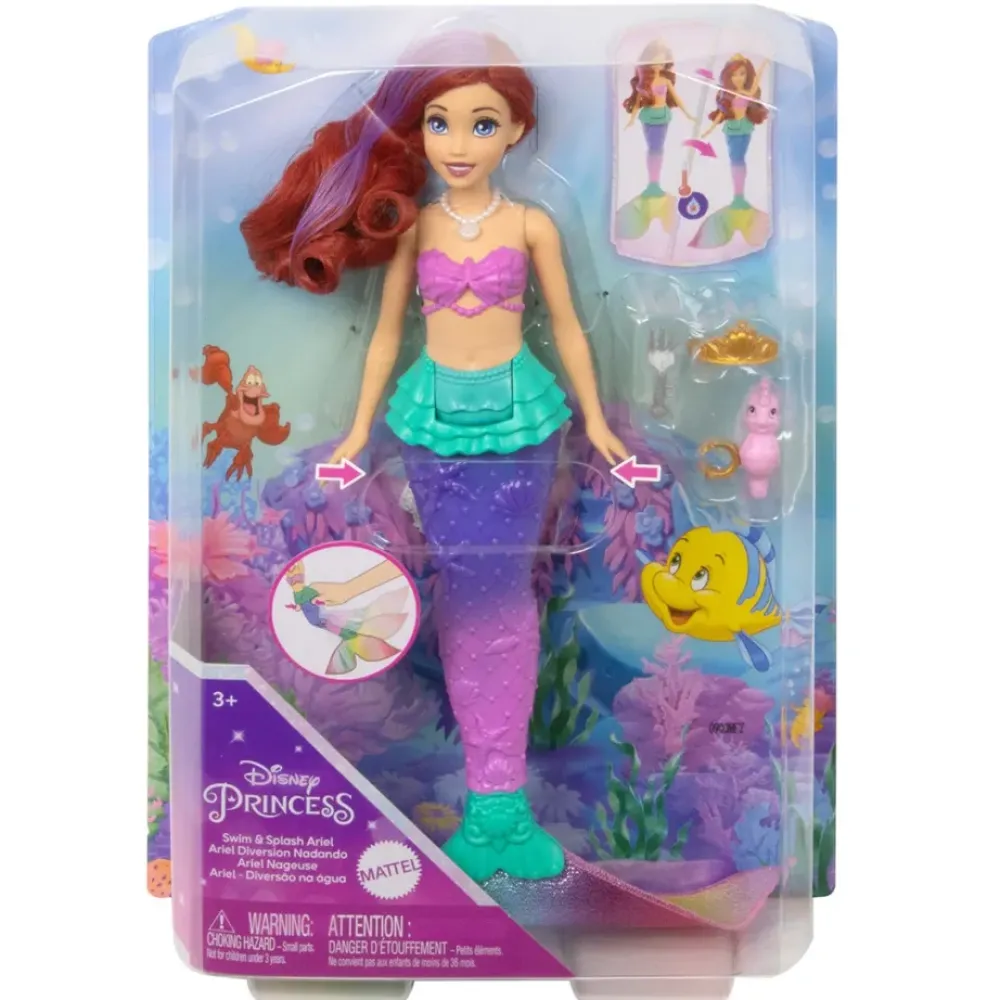 Mattel Munecas Y Peluches*Disney Princess Ariel Cambia De Color Y Nada