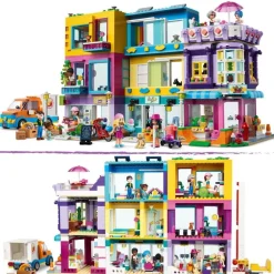 LEGO Puzzles Y Construcciones*Edificio De La Calle Principal, Casa De Munecas Modulable Con Fruteria, Peluqueria Y 7 Mini Figuras, Set Construccion De Heartlake City, Friends