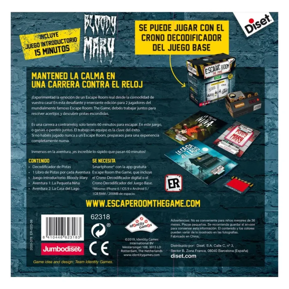 Diset Juegos De Mesa*Escape Room The Game 2 Jugadores Terror