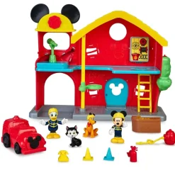 Famosa Preescolar*Estacion De Bomberos De Juguete Con Mickey Mouse, El Pato Donald, Figaro Y Pluto Disney