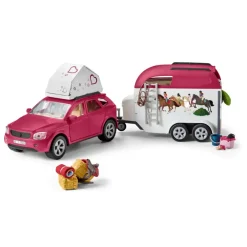 Schleich Muñecos Articulados*Figura Aventura Coche Y Remolque Caballos