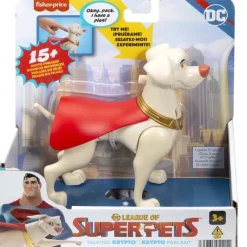 Fisher-Price Preescolar*Figura De Juguete Con Sonidos Dc Liga De Super Mascotas Krypto Perro Parlanchin Mattel