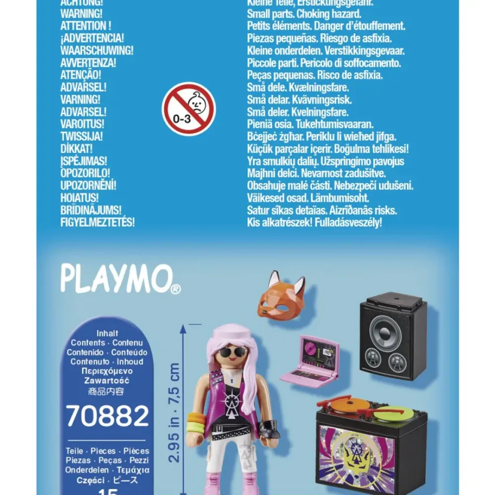 Playmobil Muñecos Articulados*Figura Dj Con Mesa De Mezclas Special Plus