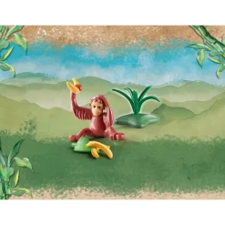 Playmobil Muñecos Articulados*Figura Orangutan Joven Animales Wiltopia