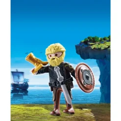 Playmobil Muñecos Articulados*Figura Vikingo Con Espada Y Escudo Playmo-Friends