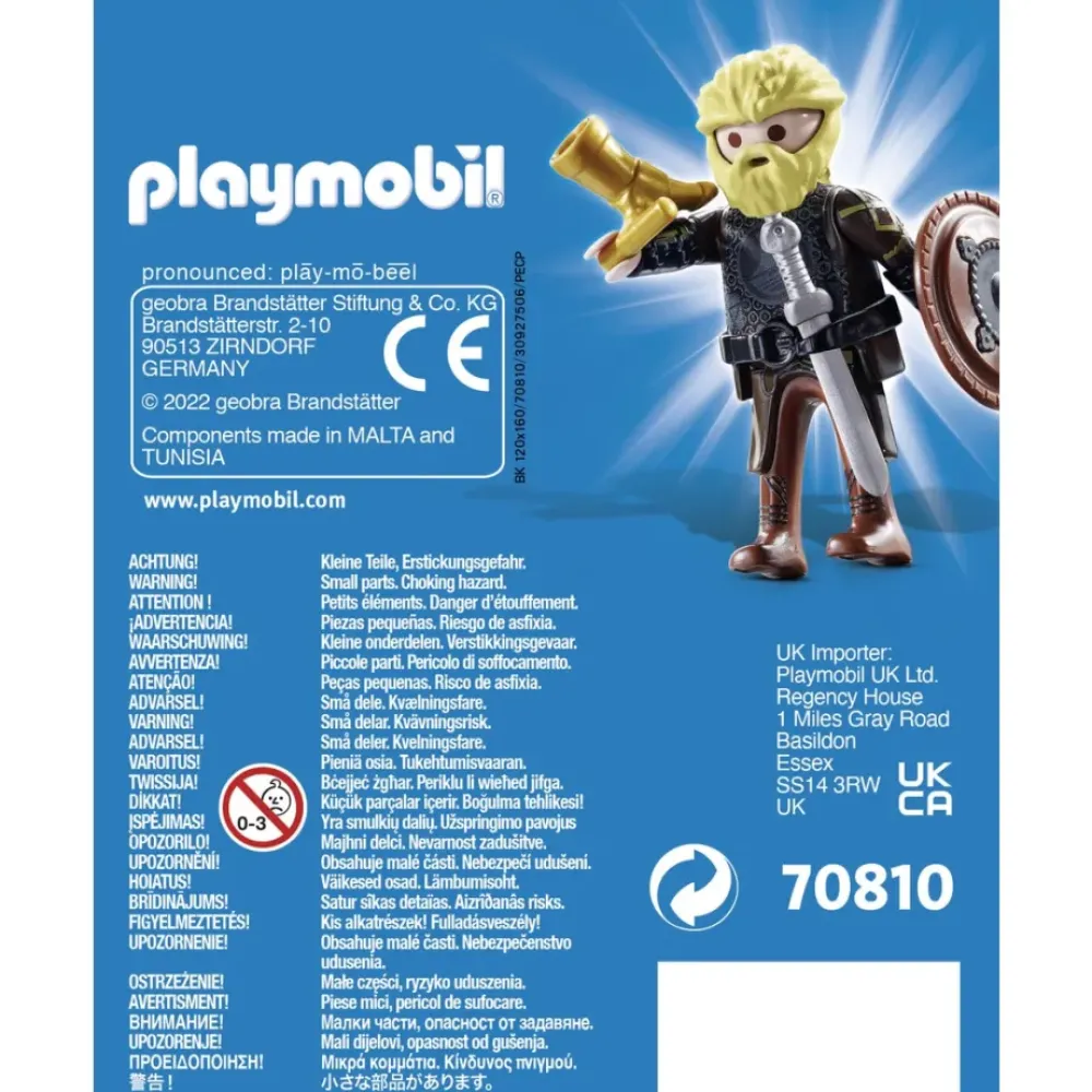 Playmobil Muñecos Articulados*Figura Vikingo Con Espada Y Escudo Playmo-Friends