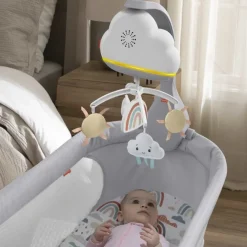 Fisher-Price Preescolar* Movil Lluvia De Arcoiris Para Cuna, Juguete Para Cuna Con Sonidos Relajantes Y Luces Para Bebe Recien Nacido
