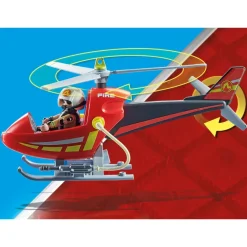 Playmobil Muñecos Articulados*Helicoptero De Bomberos City Action