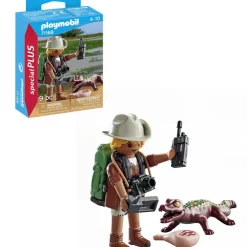 Playmobil Muñecos Articulados*Investigador Con Caiman Special Plus