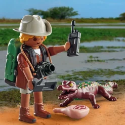 Playmobil Muñecos Articulados*Investigador Con Caiman Special Plus