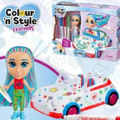 Goliath Games Juegos Educativos*Juego Creativo Colorea, Disena Y Personaliza Muneca Y Coche Colour 'N' Style Coupe