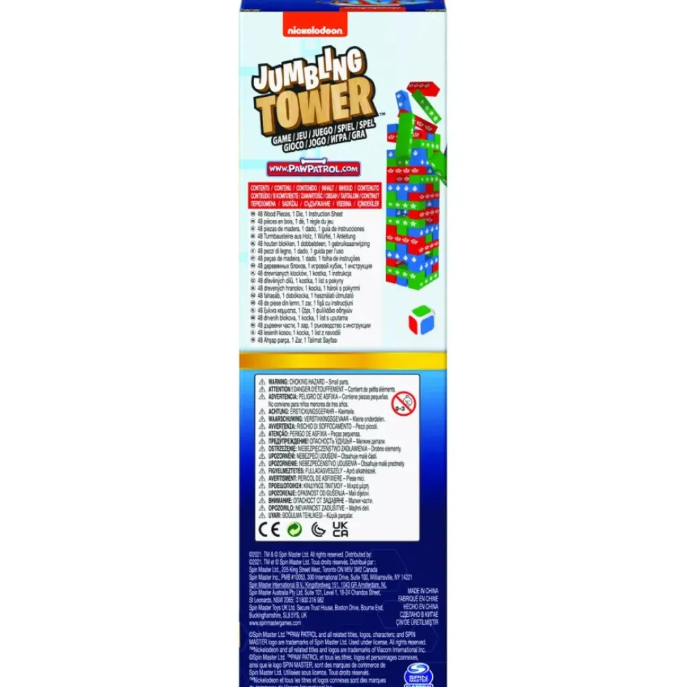 Spin Master Juegos De Mesa*Juego De Habilidad Apilable Jumbling Tower Paw Patrol Games