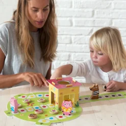 Goula Preescolar*Juego De Mesa Los 3 Cerditos Juguete De Madera