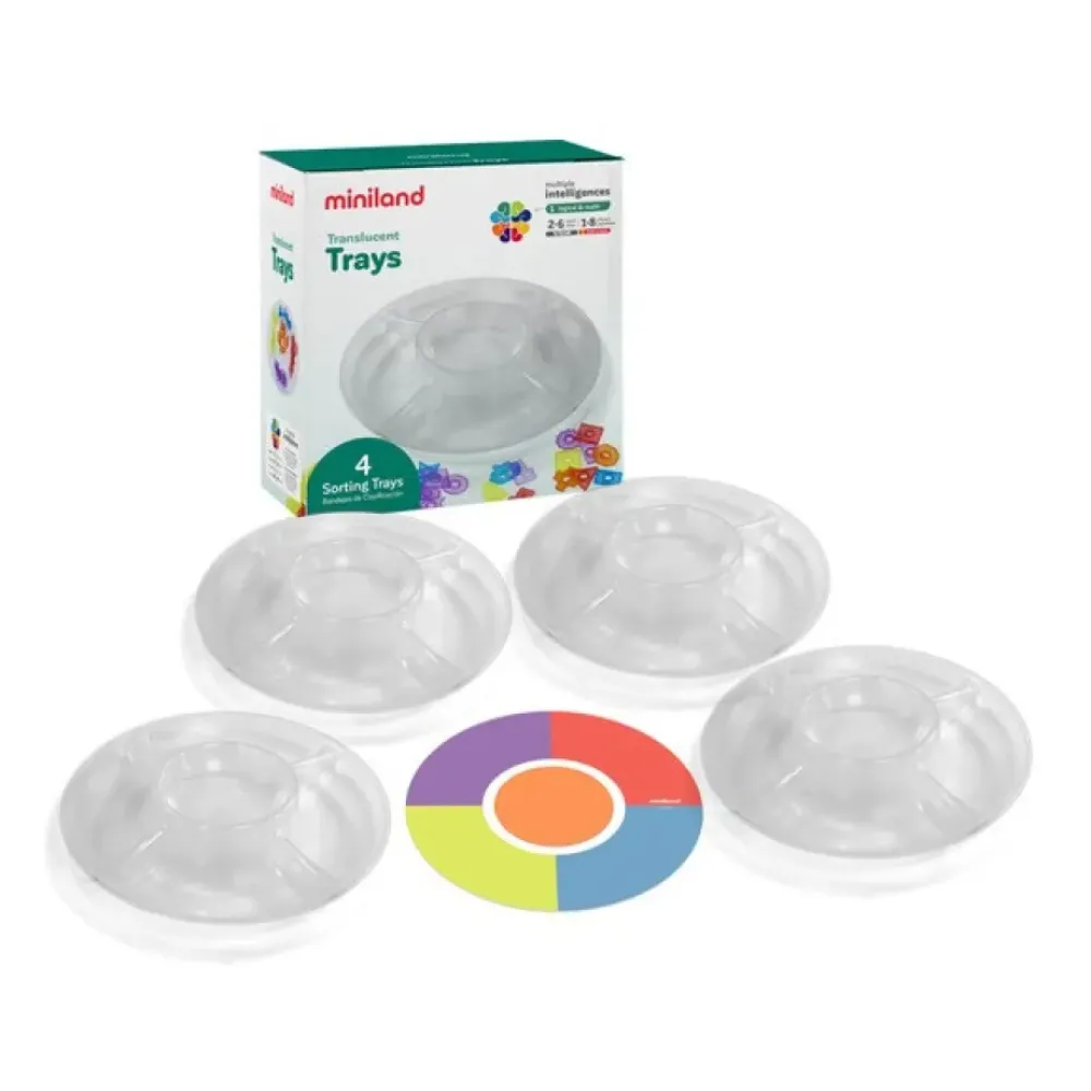 Miniland Preescolar*Juguete De Aprendizajetranslucent Trays