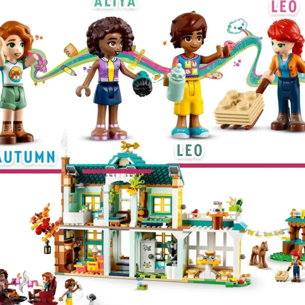 LEGO Puzzles Y Construcciones*Juguete De Construccion Casa De Autumn Con Animales Y Mini Munecas Friends
