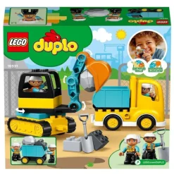 LEGO Puzzles Y Construcciones*Juguete De Construccion Educativo Camion Y Excavadora Con Orugas Y Figuras Duplo