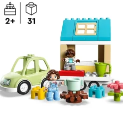 LEGO Puzzles Y Construcciones*Juguete De Construccion Educativo Casa Familiar Con Ruedas Y Coche Duplo