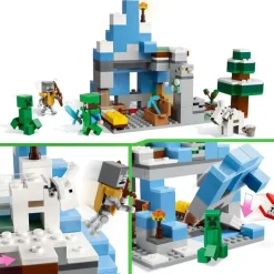 LEGO Puzzles Y Construcciones*Juguete De Construccion Los Picos De Hielo De Steve Con Cueva Y Espada De Diamante Minecraft