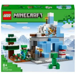 LEGO Puzzles Y Construcciones*Juguete De Construccion Los Picos De Hielo De Steve Con Cueva Y Espada De Diamante Minecraft