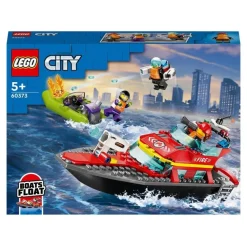 LEGO Puzzles Y Construcciones*Juguete De Construccion Lancha De Rescate De Bomberos Y Barco Zodiac Para La Banera City