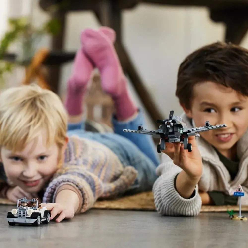 LEGO Puzzles Y Construcciones*Juguete De Construccion Persecucion Del Caza Avion Indiana Jones