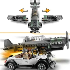 LEGO Puzzles Y Construcciones*Juguete De Construccion Persecucion Del Caza Avion Indiana Jones